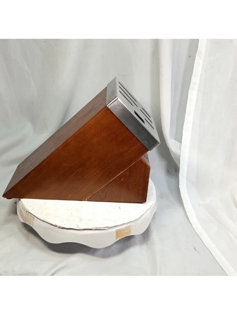J.A. Henckels Definition Self-Sharpening 13-Slot Wood Knife Block Storage Only